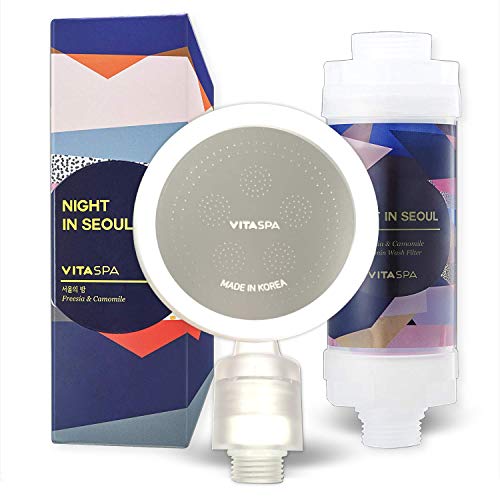 VITASPA Vitamin C Shower Head Filter Set Made in Korea (Purple) - Exellent Skin & Hair Enhancement, Aroma Therapy, Remove Chlorine & Impurities/Gift idea For Her/Him, wife, girlfriend - Image 1