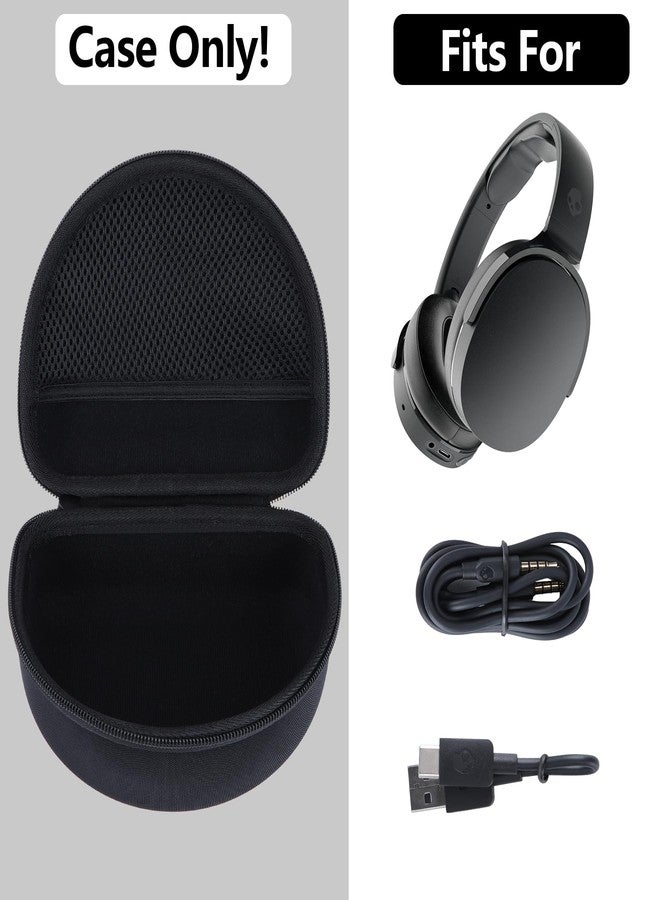 RIYADAone Hard Case Compatible with Skullcandy Crusher ANC 2 / Hesh Evo/Crusher Evo/Hesh ANC/Riff 2 / Riff Headphones (Black) - Image 3