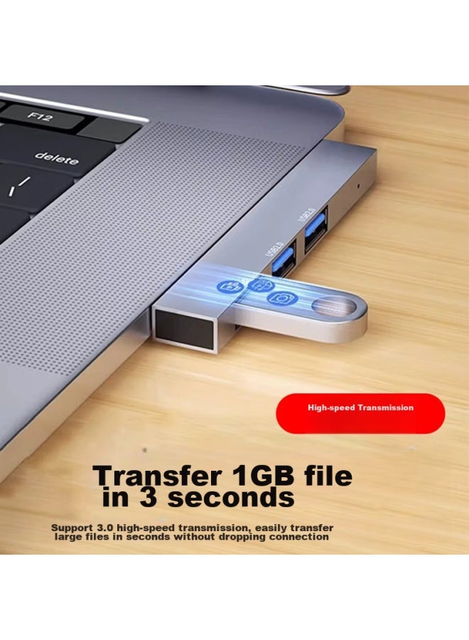 Union Star Youlianxing Usb Hub Splitter 4-port Right-side Adhesive Model, Usb 2.0 Expansion Dock Hub Splitter One-to, Suitable For Apple Huawei Laptops, Usb Drives, And Mouse - Image 3