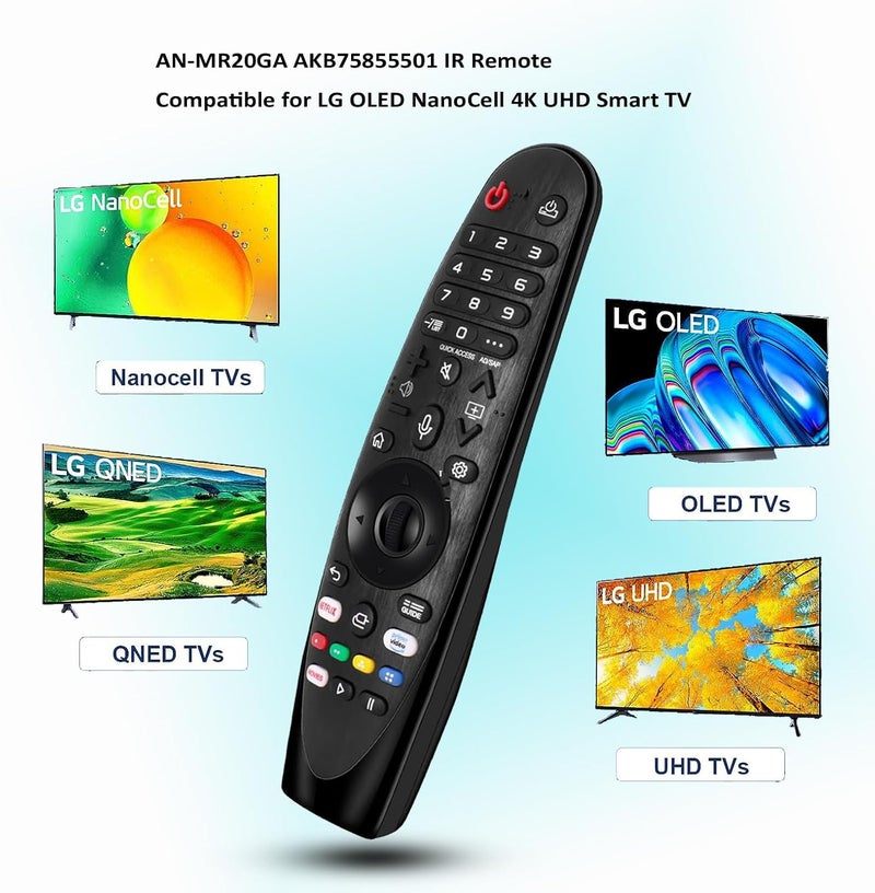 LOMCA AKB75855501 MR20GA Replacement Remote Control for LG Smart TV OLED TCX, ZX, WX, GX, BX, NANO90 NANO99 NANO91 NANO85 49NANO85UNA 65UN8500AUJ 70UN7070PUA 75UN8570AUD OLED55BXPUA (No Voice Function) - Image 2