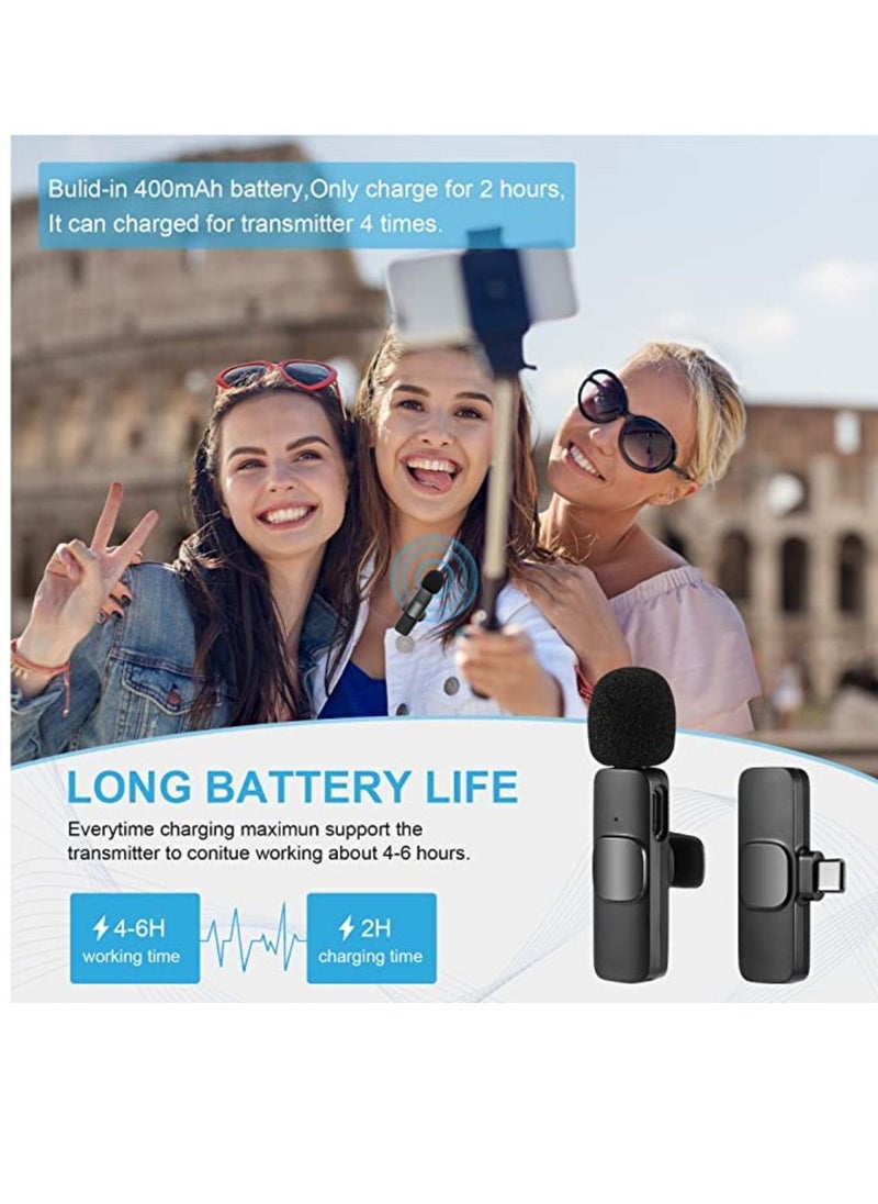 Yuwell - K9 Wireless Lavalier Microphone For Type-C Phone Plug-Play Wireless Mic For USB-C Android Phone Video Recording, Interview, Vlog, Auto Sync And Noise Reduction - Image 1