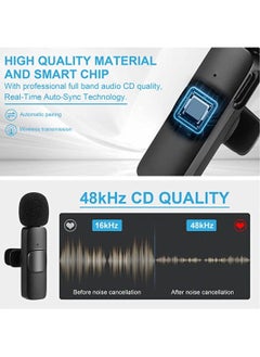 Yuwell K9 Wireless Lavalier Microphone For Type-C Phone Plug-Play Wireless Mic For USB-C Android Phone Video Recording, Interview, Vlog, Auto Sync And Noise Reduction  - Image 4