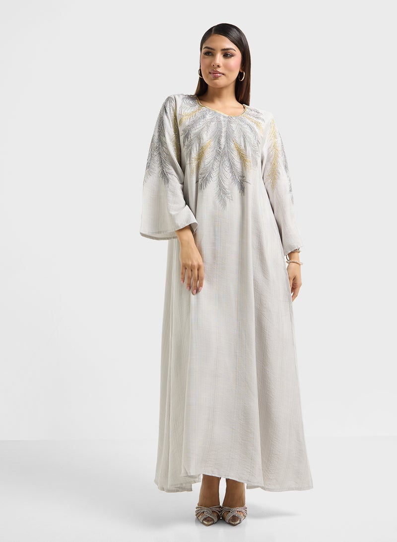 Khizana Embroidered Jalabiya  - Image 1