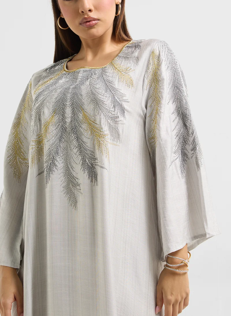 Khizana Embroidered Jalabiya