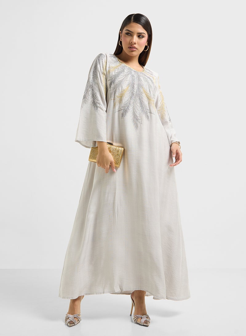 Khizana Embroidered Jalabiya  - Image 4