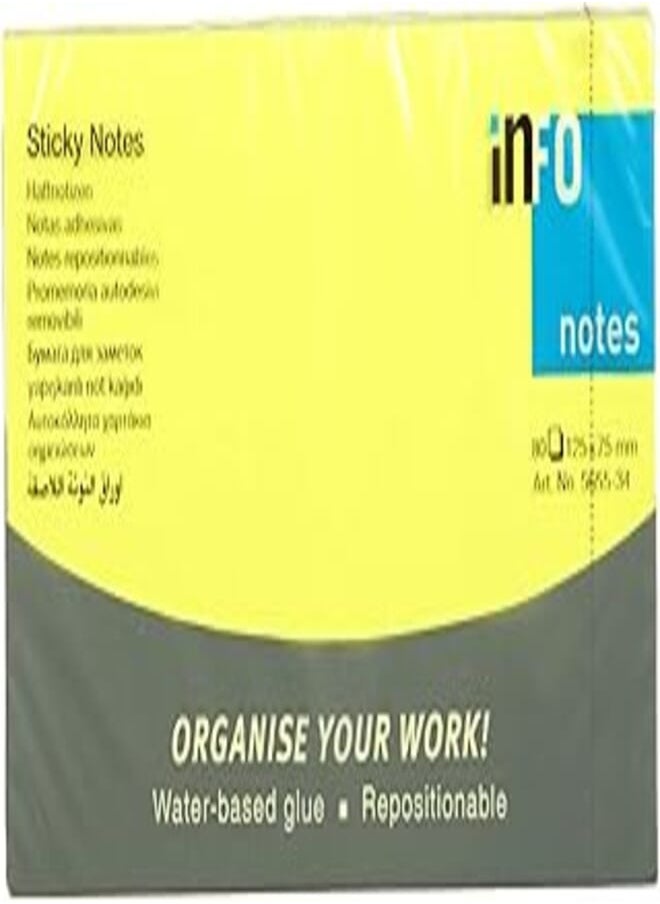 Info Sticky Notes 5655-34, 125x75mm, 80 Sheets, Yellow - pzsku/Z0D2BA03BA3E5243F07ECZ/45/_/1720389833/a11d740e-e3cf-41b4-a062-d963a7246b0f