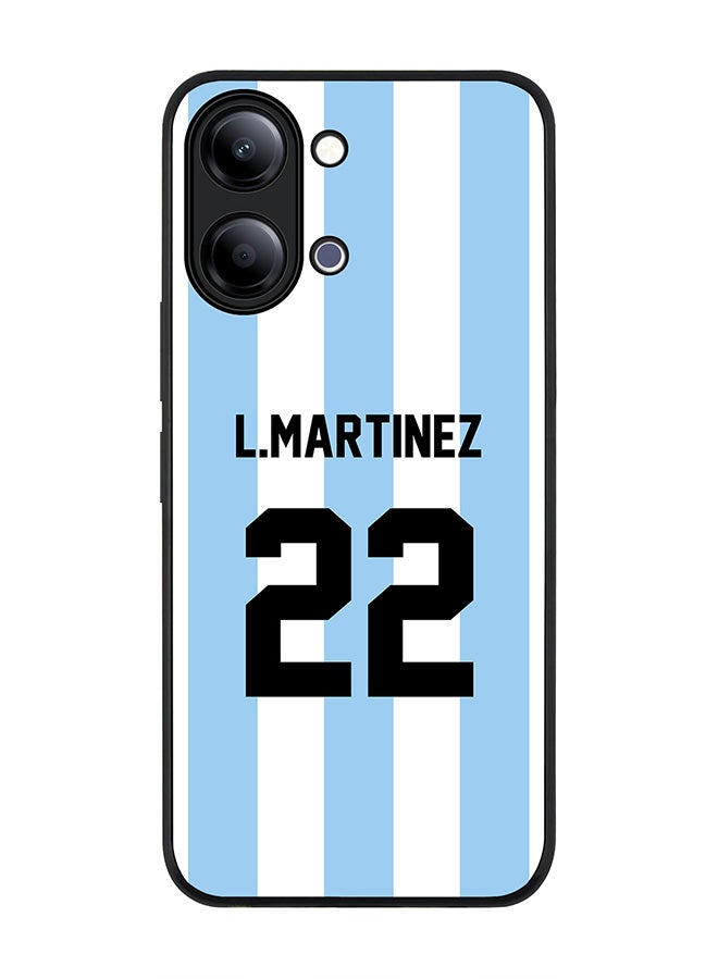 Stylizedd For vivo Y05 4G / Y6t 5G Case,Slim fit Camera Protection, Shockproof Thin Phone cover  - Football  Argentina, L.Martinez - Image 1