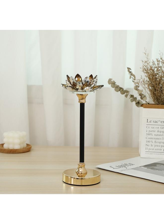 Bluejw New Crystal Candle Holder New Year Gift Multi-specification Lotus Company Wedding Home Metal Props  - Image 1