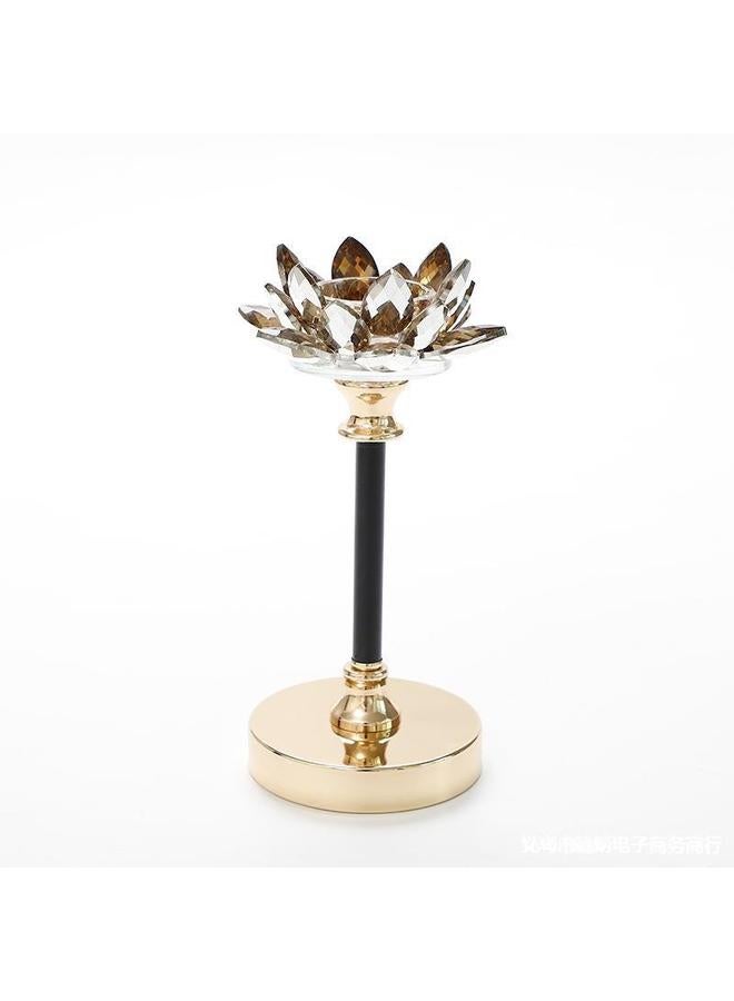 Bluejw New Crystal Candle Holder New Year Gift Multi-specification Lotus Company Wedding Home Metal Props  - Image 5