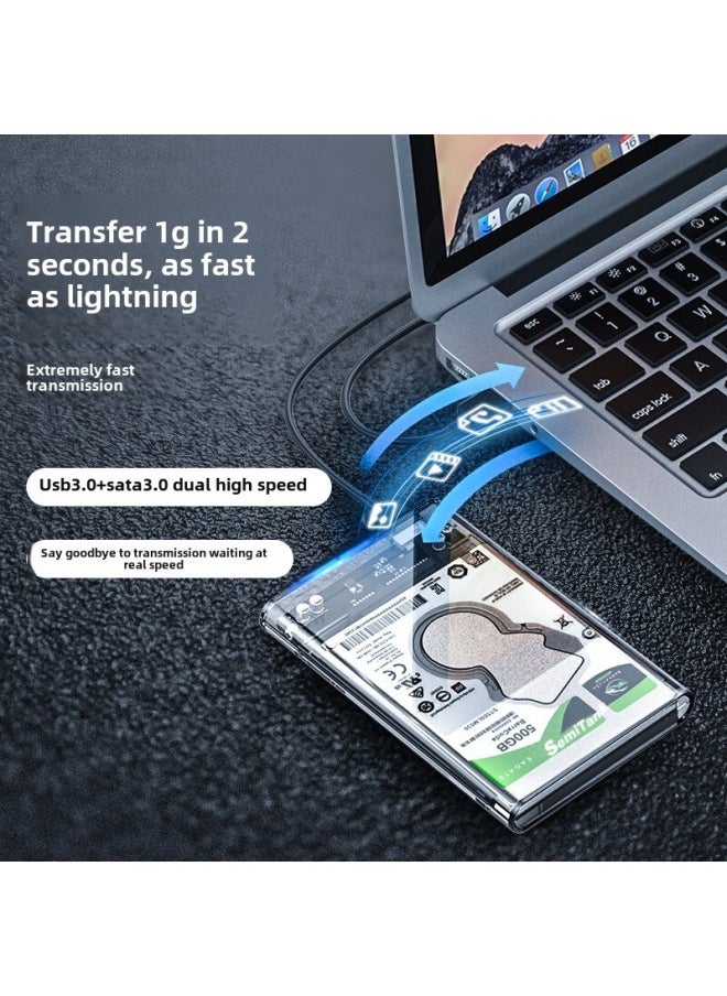 ماركة غير محددة - ملحقات القرص الصلب من النوع C صندوق القرص الصلب USB3.0 صندوق القرص الصلب المحمول الشفاف SATA 2.5 بوصة صندوق القرص الصلب ذو الحالة الصلبة - اللون: قرص ممتاز من Pe tool 16 جيجابايت (عرض خاص) - Image 1