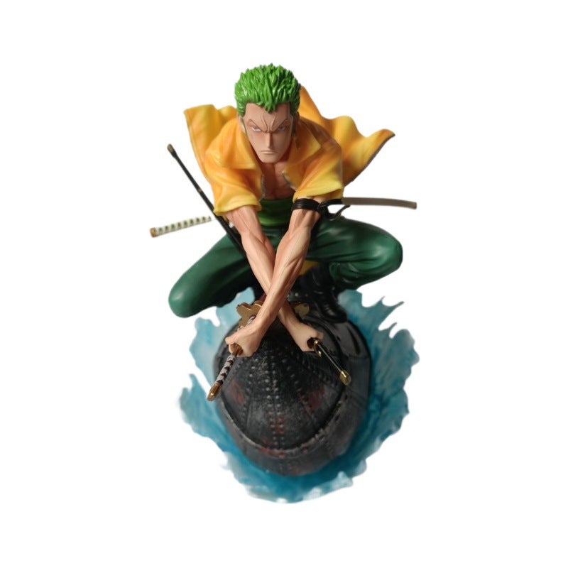 One Piece Zoro Roronoa Dual Sword Style Action Figure Statue Desk Decoration - Image 5