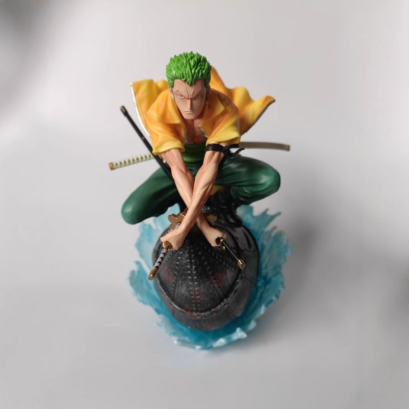 One Piece Zoro Roronoa Dual Sword Style Action Figure Statue Desk Decoration - Image 3