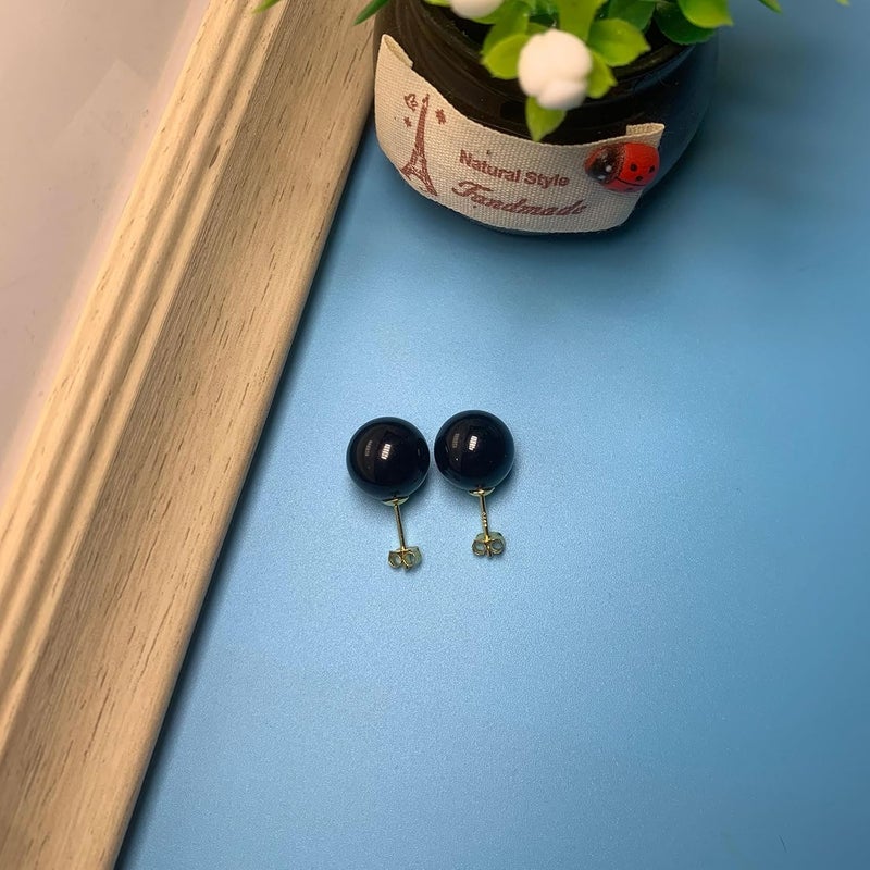 EFTKOY 18K Gold Plated 925 Sterling Silver Shell Pearl Stud Earrings,Hypoallergenic to Sensitive Ears - Image 2