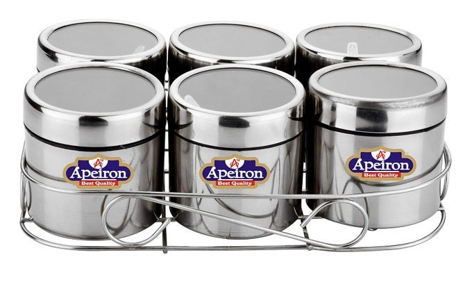 MASALAMULTIPURPOSE DABBA WITH WIRE STAND BIG PACK OF 6