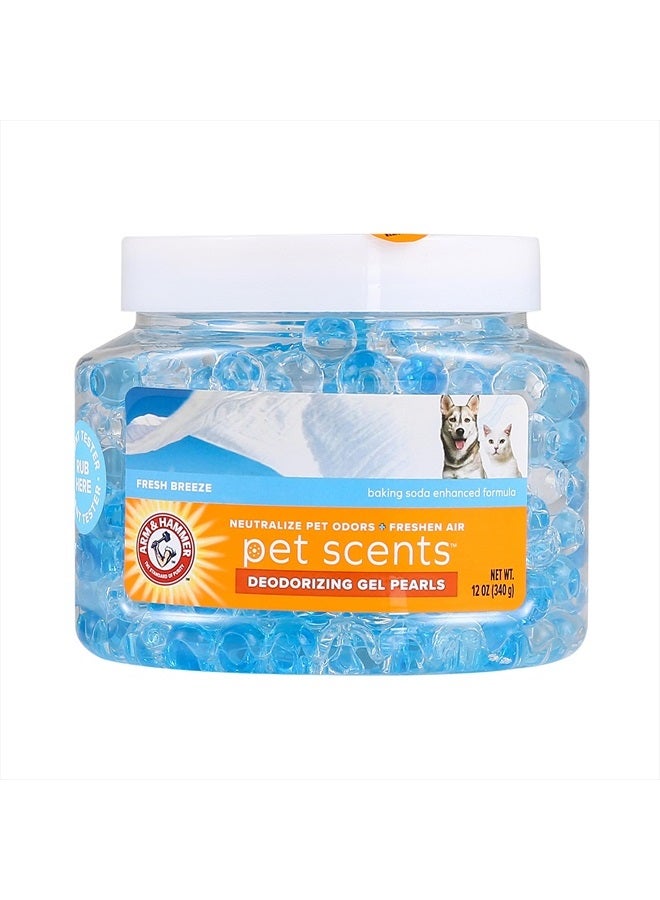 Arm & Hammer جل كريات إزالة الروائح للحيوانات الأليفة برائحة النسيم العليل | 12 أونصة جل كريات محايدة للروائح مع بيكربونات الصوديوم | كريات معطرة لإزالة روائح الحيوانات الأليفة (FF12689) - Image 1