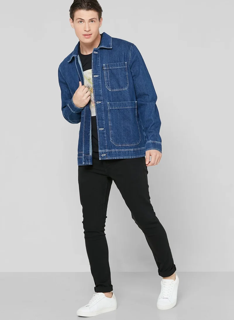 Ted Baker Mid Wash Denim Jacket