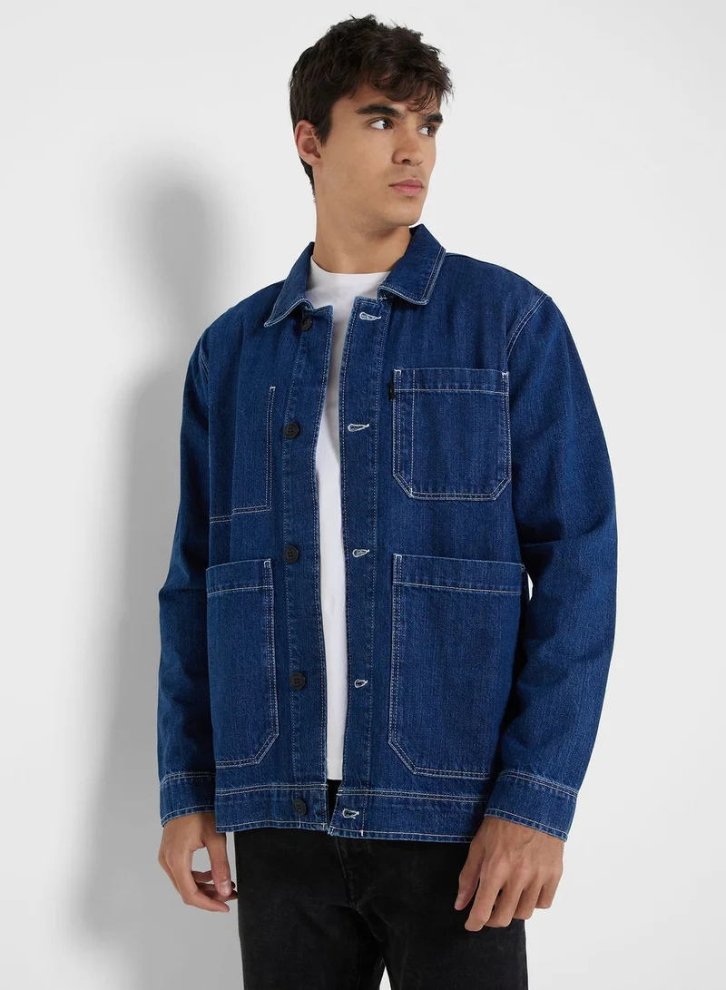 Ted Baker Mid Wash Denim Jacket
