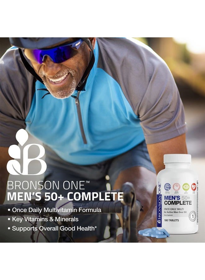 Bronson فيتامينات متعددة ومعادن كاملة للرجال 50+، 180 قرص - Image 3