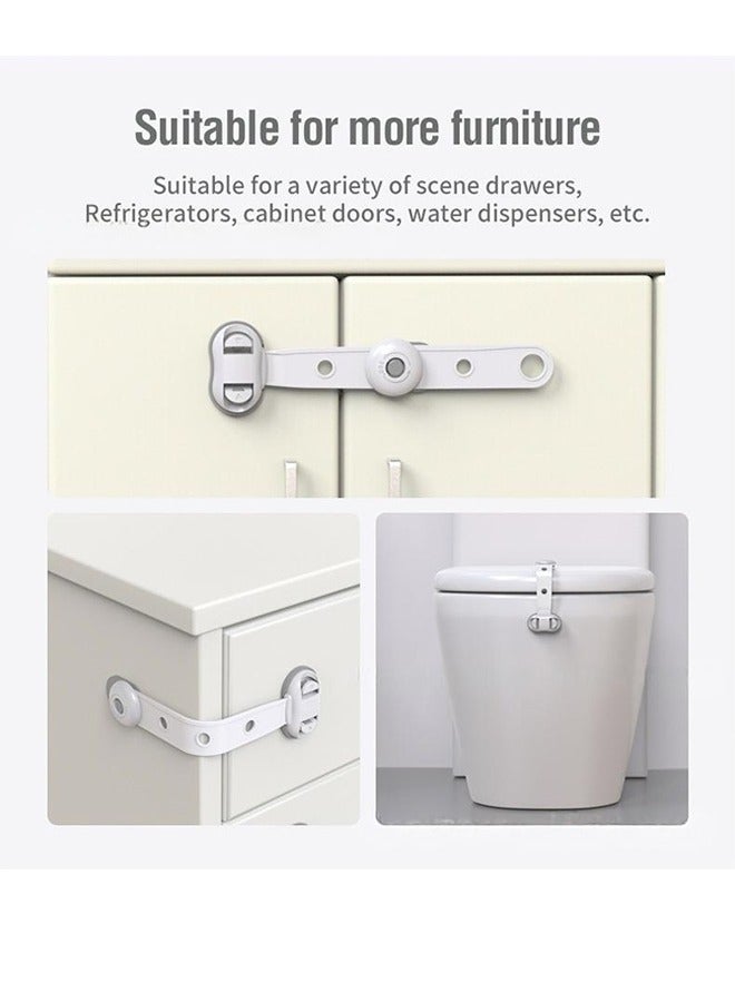أقفال أمان للأطفال - أقفال أدراج وخزائن مانعة للانضغاط، آمنة للأطفال (للثلاجة، والأبواب، والأثاث) عبوة من 3 قطع - Image 3