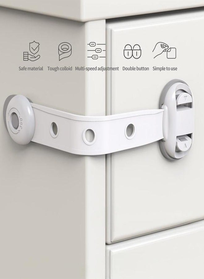 أقفال أمان للأطفال - أقفال أدراج وخزائن مانعة للانضغاط، آمنة للأطفال (للثلاجة، والأبواب، والأثاث) عبوة من 3 قطع - Image 2