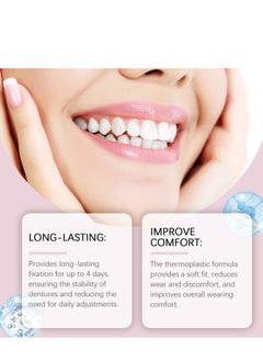 ORALHOE Thermoplastic Denture Adhesives, Fixed Denture Adhesives, Refitting and Tightening Loose Upper and Lower Dentures and Partial Dentures, Dental Adhesives for Dentures 28g  - Image 5