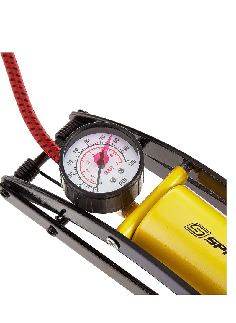Foot Pump - Single cylinder, Black, SP-9021