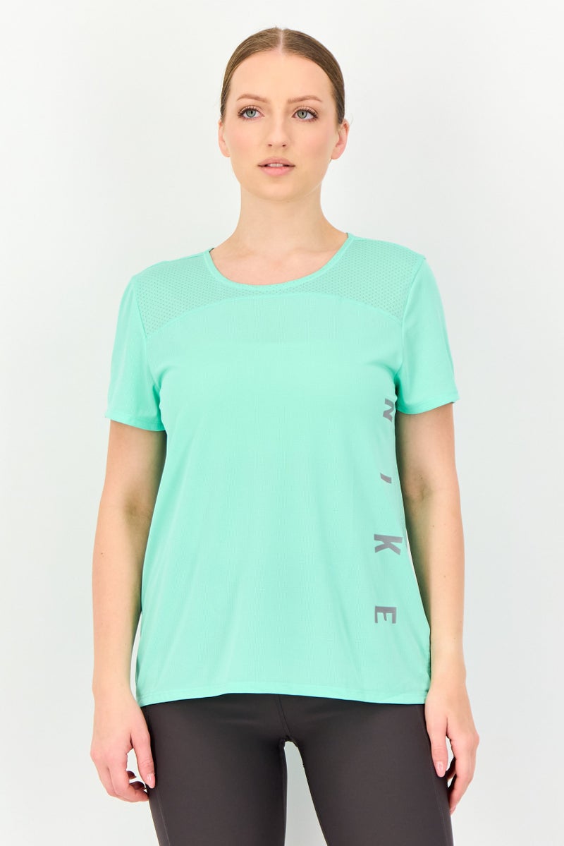 Nike Women Sportswear Fit Short Sleeve Running T-Shirt, Light Green - Image 1