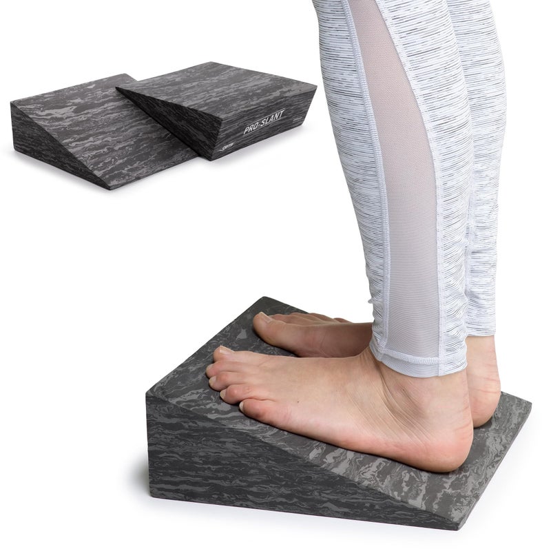 OPTP OPTP PROSlant Professional Foam Incline Squat Wedge Pair and Slant Board for Squats Workout Squat Wedges for Rehabilitation and Stretching of The Calf Ankle and Foot 