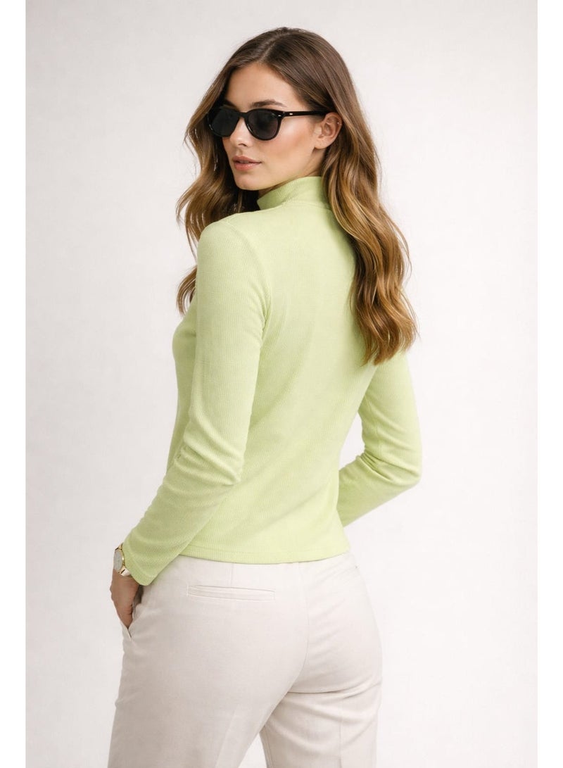 Don't Call Me Jennyfer Ribbed Mock Neck Top - Image 2