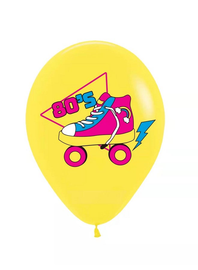 CYMYLAR Back to the 80s Party Decorations - 50 Pack 12 Inch Boombox & Skate Latex Balloons for 80s Themed Birthday Party Supplies  - Image 5