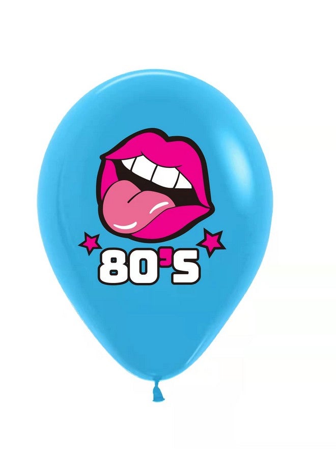 CYMYLAR Back to the 80s Party Decorations - 50 Pack 12 Inch Boombox & Skate Latex Balloons for 80s Themed Birthday Party Supplies  - Image 2