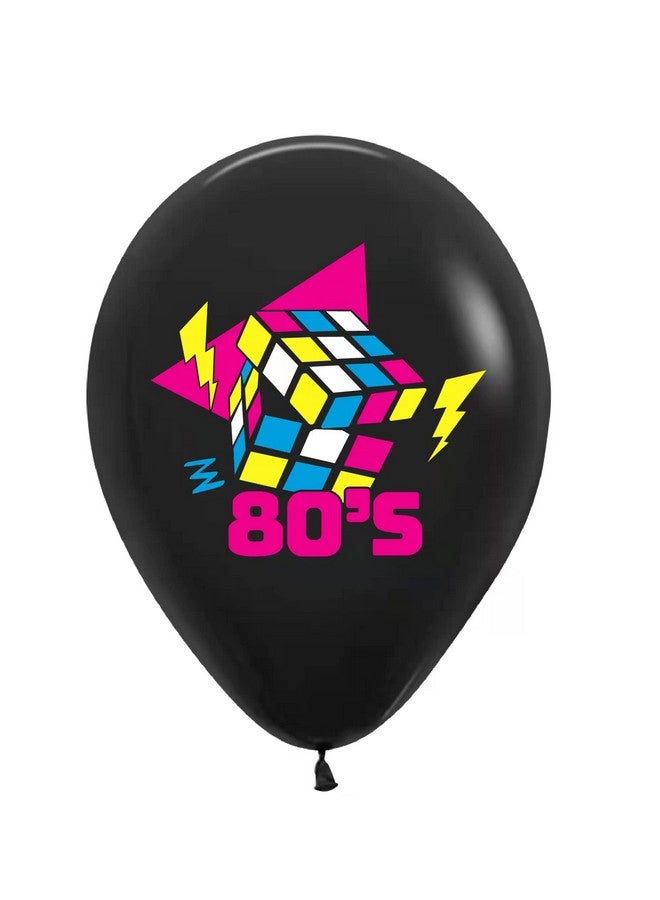 CYMYLAR Back to the 80s Party Decorations - 50 Pack 12 Inch Boombox & Skate Latex Balloons for 80s Themed Birthday Party Supplies  - Image 3