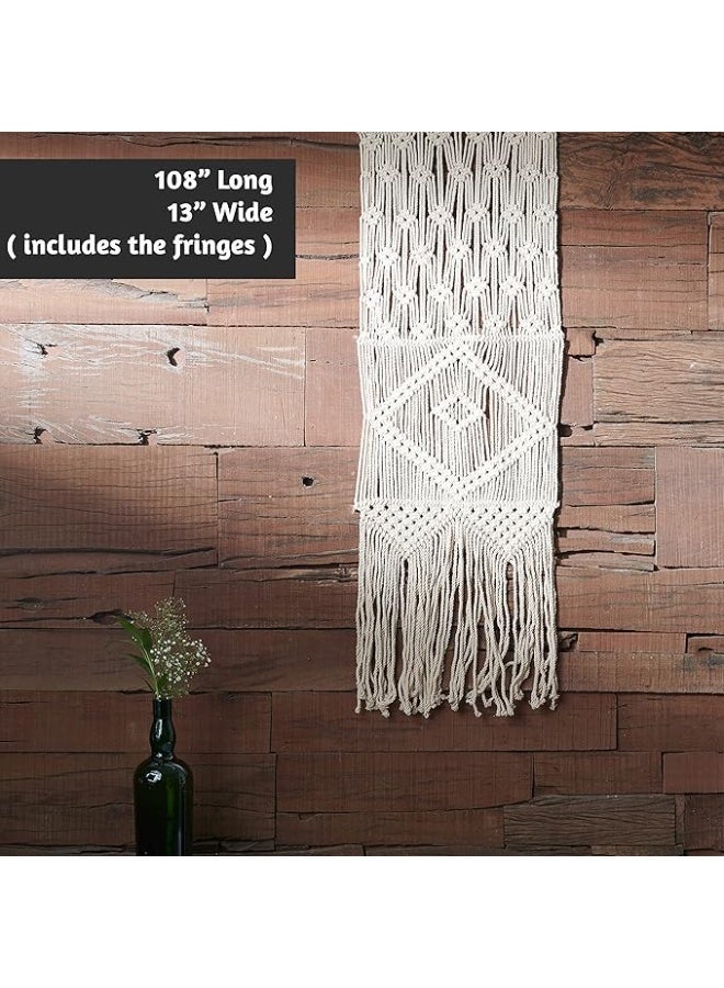 Antikiano Handmade Long Macrame Table Runner – Boho Cotton Table Runner for Dining Table, Coffee Table, Wedding & Farmhouse Home Décor - Image 2