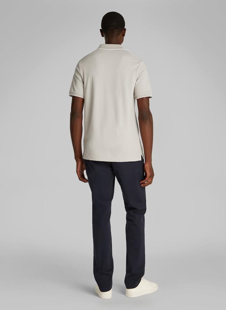 CALVIN KLEIN - Stretch Pique Tipping Polo - Image 1