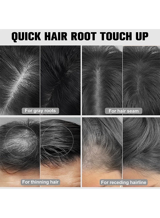 MAYCHEER Hairline Powder Magical Instantly Hair Line Shadow Quick Cover Hair Root Concealer With Puff Touch Root Cover Up For Thinning Hair Waterproof (Black) - Image 4