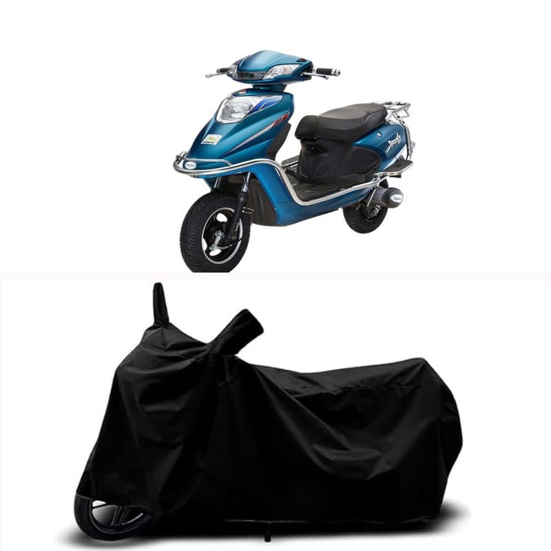 RABABLI Bike Body Cover Compatible with Tunwal Sport 63 Mini with All Variants Scratch-Proof, Buckle Belt – Rain, UV & Dust Resistant Windproof & All-Weather Shield (Black Color) - Image 1
