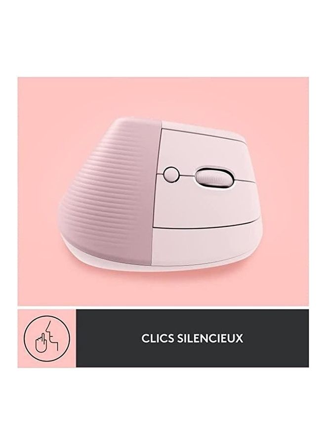 Logitech Lift Vertical Ergonomic Mouse, Logi Bolt USB Receiver, 4000 DPI Sensitivity, Multi-OS Compatibility, 10m Range, 2 Year Battery Life, Quiet Clicks & Smartwheel, 910-006478 Pink - Image 2