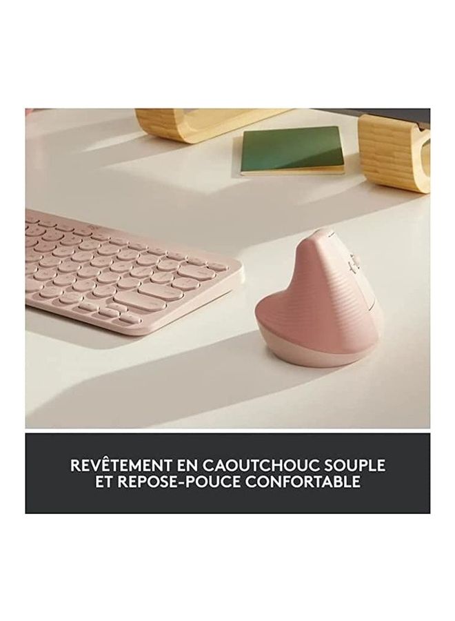 Logitech Lift Vertical Ergonomic Mouse, Logi Bolt USB Receiver, 4000 DPI Sensitivity, Multi-OS Compatibility, 10m Range, 2 Year Battery Life, Quiet Clicks & Smartwheel, 910-006478 Pink - Image 5