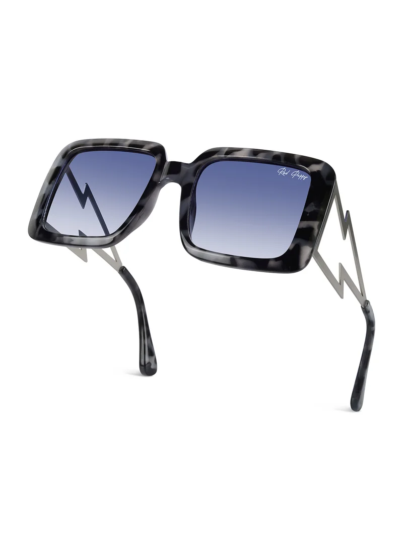 Woggles Blue Oversized Sunglasses| 100% UV Protected| Men & Women