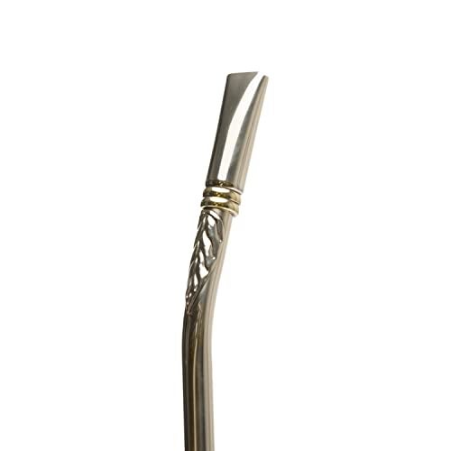 THEARG Yerba Mate Alpaca Straw Reusable, Imperial With Feather Design and Fine Piece of Jewelry., Handmade Artisan, Stainless, For Hot or Cold Drinks Ideal For Mate Gourd, From Argentina - Image 3