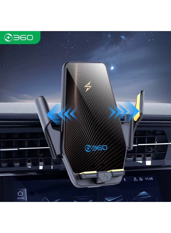 360 Car Wireless Charger 15w Wireless Charging Car Navigation Phone Holder Hx26 Magnetic Fast Charging Base Compatible With Apple And Android