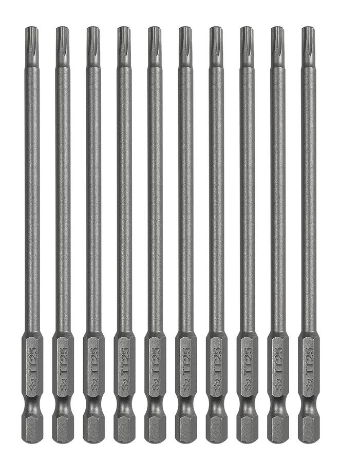 PTSLKHN 10PCS T25 Torx Screwdriver Bit Sets, 4‘’Length Magnetic Security Torx Bits Set (10, T25-4inL) - Image 1
