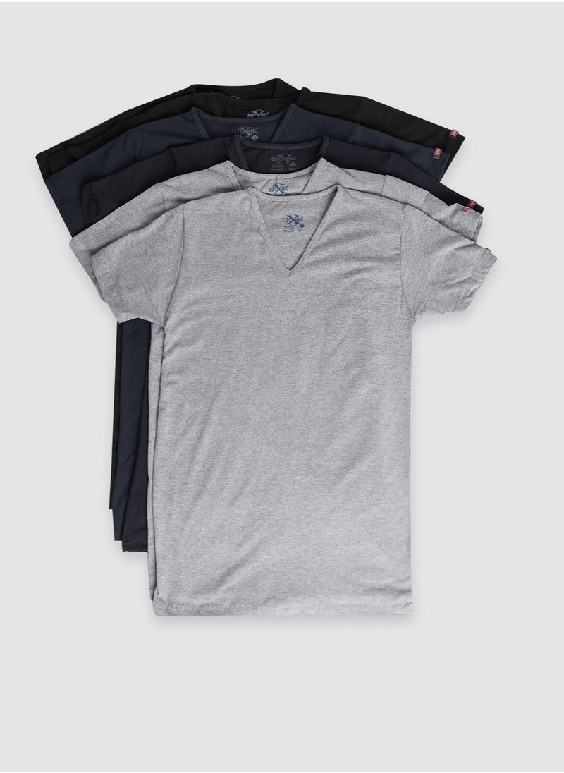 COTTONIL - set of 6 Undershirt V nick - Image 1