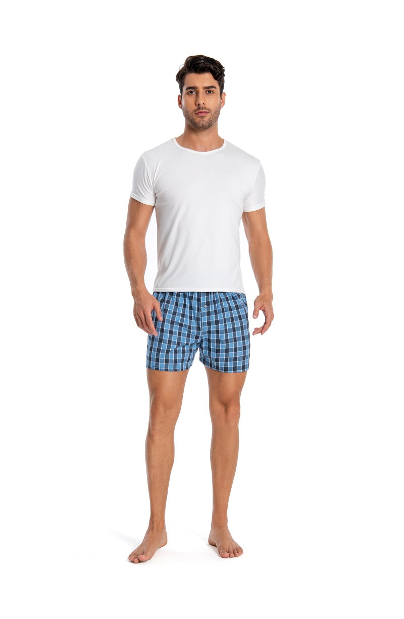 JupiterSecret Men's 100% Cotton Boxer Shorts, Men's Classic Fit Woven Underwear, 5 Pack / 10 Pack - Image 2