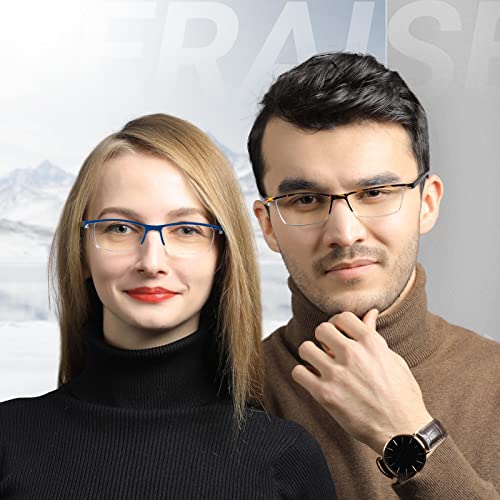 TERAISE Anti- UV Reading Glasses 4 Pairs Blue Light Blocking Reader Womens Mens (2.00X) - Image 5