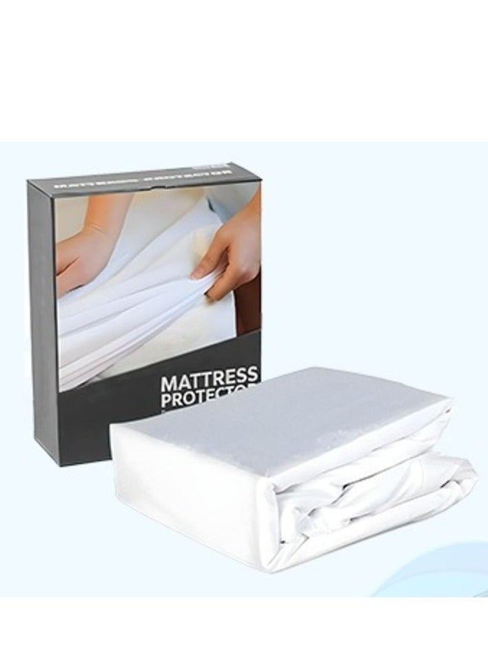 سليب لاند بكج ( لباد فندقي مقاس 200×100 سم ارتفاع 14 سم + واقي مرتبة مقاس 200×100 سم + مفرش فندقي لون ابيض مقاس 200×140سم ) - Image 4