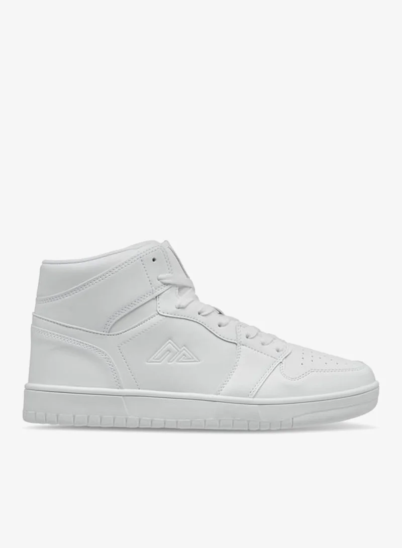 Men's Colourblock High Top Sneakers with Lace-Up Closure