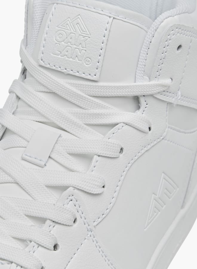 Oaklan by Shoexpress Men's Colourblock High Top Sneakers with Lace-Up Closure  - Image 4
