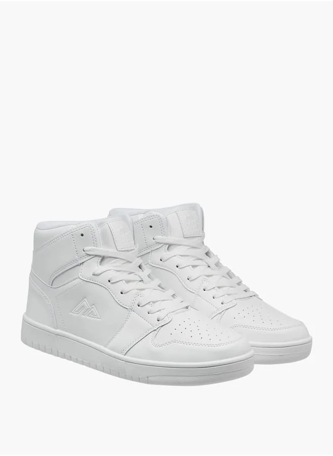 شو اكسبرس Men's Colourblock High Top Sneakers with Lace-Up Closure