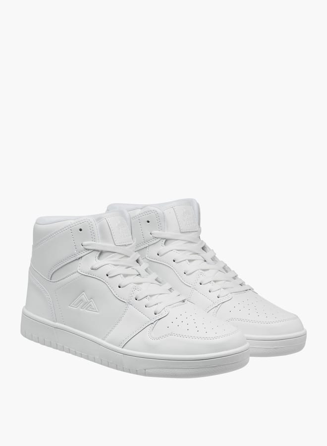 Oaklan by Shoexpress Men's Colourblock High Top Sneakers with Lace-Up Closure  - Image 2